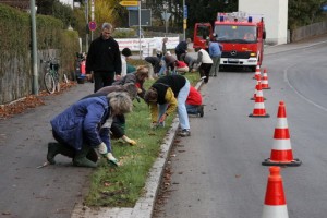 Die Wühlmäuse des Gartenbauvereins - bestens abgesichert von der Freiwilligen Feuerwehr